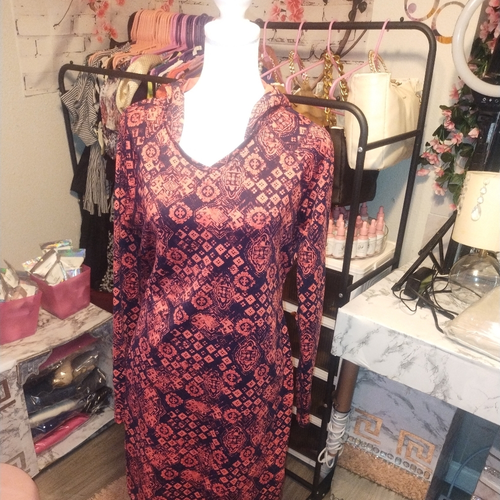 Title Nine Mini Dress in Coral Red